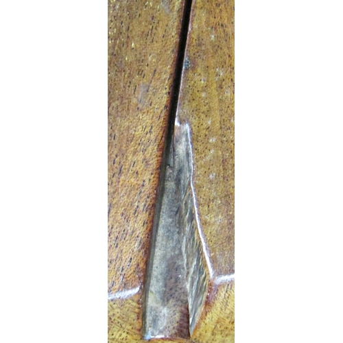 1541 - A Georgian mahogany pad foot dining table to seat six, 140cm long