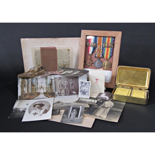 458 - The First World War military memorabilia of Private P B Chew-68-RAMC, Royal Army Medical Corps.  191... 