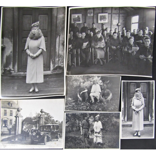 459 - A collection of black and white photographs and correspondence taken at Badminton House, Gloucesters... 