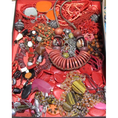 378 - Extensive and varied collection of contemporary costume bead necklaces