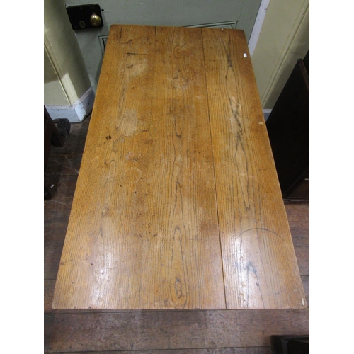1536 - A Victorian centre or library table in the Gothic manner, rectangular, raised on stretcher base with... 
