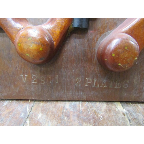 431 - A pair of timber moulds for electrical elements