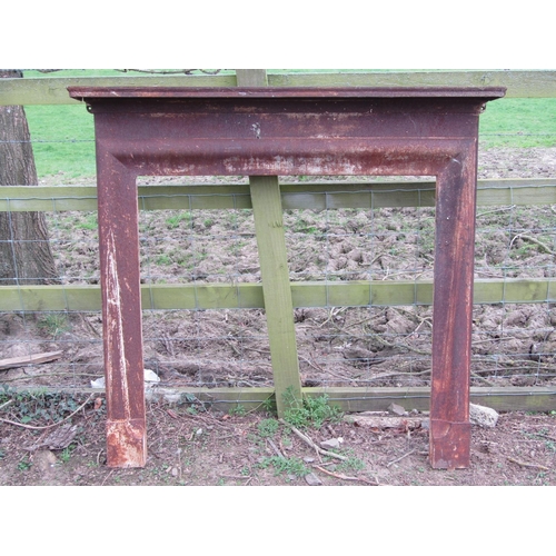 60 - A 19th century cast iron fire surround with scrolling acanthus, further decorative classical detail ... 