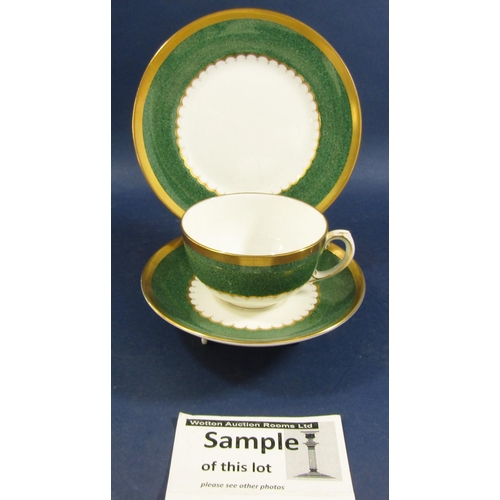 1092 - A collection of Royal Worcester Regency pattern dinnerware blue and gilt colourway, comprising plate... 