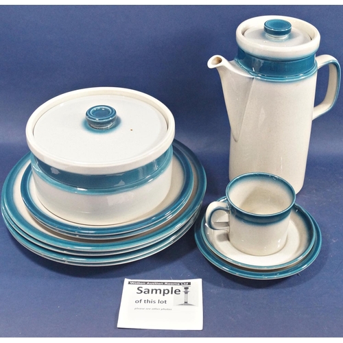 1103 - A Wedgwood Blue Pacific oven to tableware comprising dinner and coffee pieces