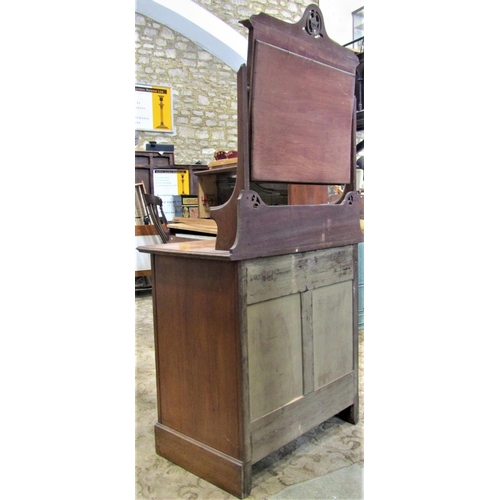 2107 - A small three piece Edwardian satin walnut bedroom suite comprising wardrobe 80 cm wide, washstand w... 