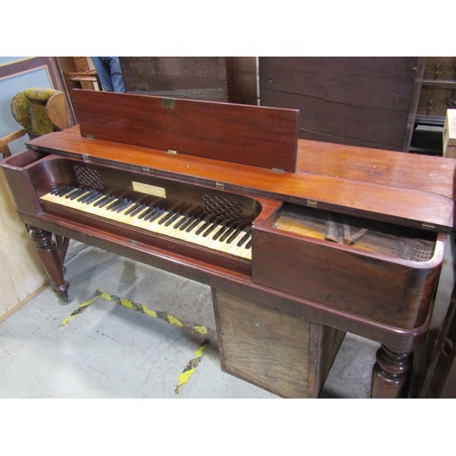 2137 - An early 19th century square piano with mahogany casework by John Broadwood & Sons, Great Pulteney S... 