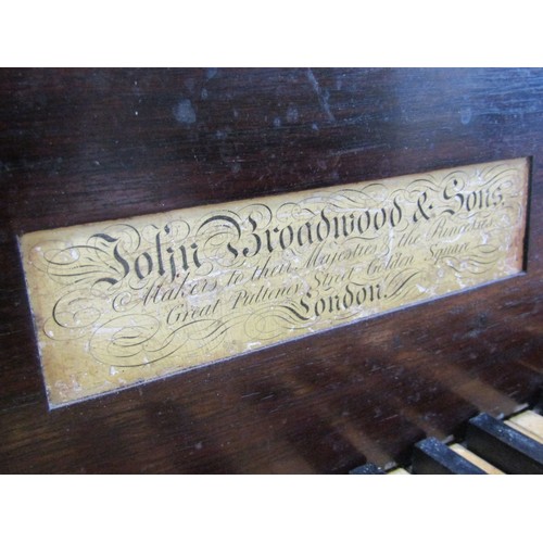 2137 - An early 19th century square piano with mahogany casework by John Broadwood & Sons, Great Pulteney S... 