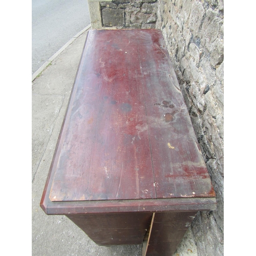 2152 - A Victorian pine chest of three long and two short drawers (af)