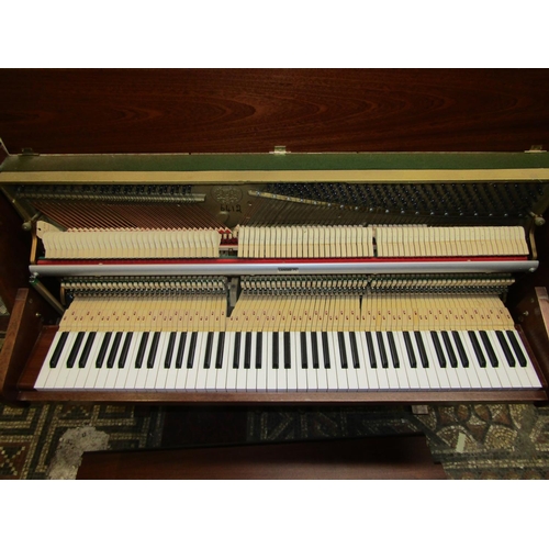 2282 - A Bentley upright iron framed and overstrung piano, stamped to casting J G X Z 3 E, British Made, ha... 