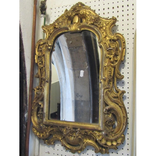 2320 - Pair of 19th century gesso framed wall mirrors with shaped and pierced acanthus, floral and other re... 