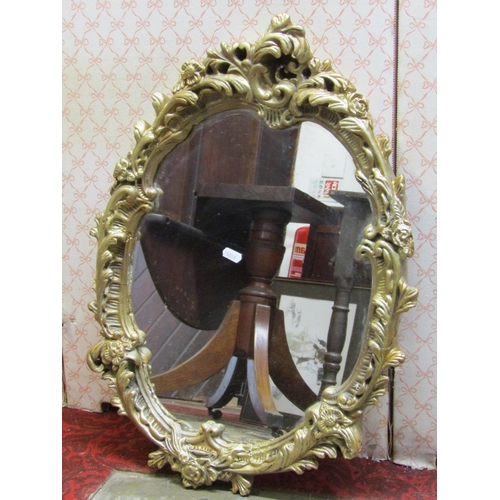 2323A - 19th century gilded overmantle mirror with repeating geometric detail, enclosing a bevelled edge mir... 