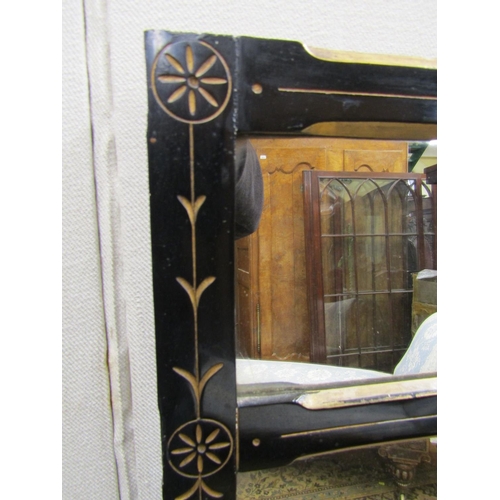 2332 - A Victorian gilt overmantle mirror incorporating three mirror plates, 135 cm x 75 cm