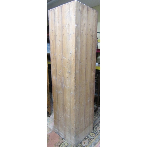 2352 - A Georgian oak country made freestanding corner cupboard enclosed by two pairs of panelled doors and... 