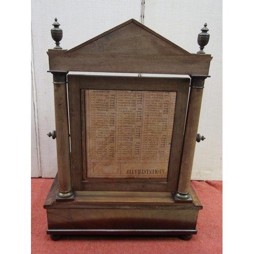 2413 - French Empire period toilet mirror, the box base enclosing a leather lined writing surface with ink ... 