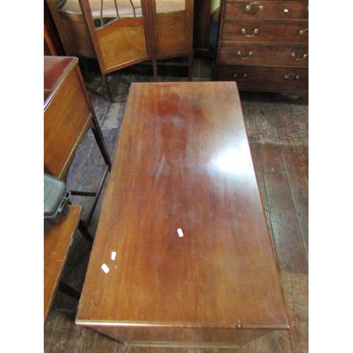 2422 - A Georgian mahogany chest of two long and two short drawers on bracket supports, 110cm wide