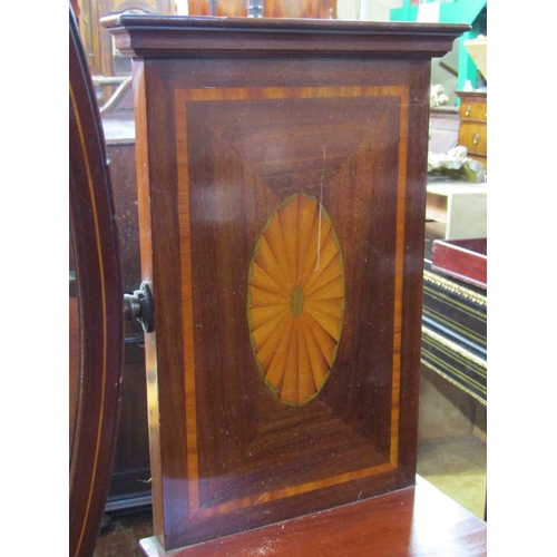 2423 - An inlaid Edwardian mahogany ladies dressing table with an arrangement of five drawers, the upper se... 