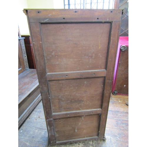 2437 - 19th century mahogany open bookcase with panelled back incorporating four graduated shelves set on a... 