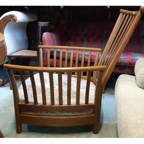 2234 - Pair of Ercol stick back chairs in ashwood (upholstery incomplete)