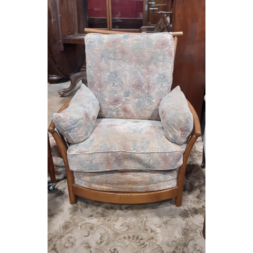 2234 - Pair of Ercol stick back chairs in ashwood (upholstery incomplete)