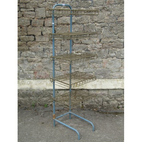 741 - Vintage shop shelving with cantilever action, 45cm wide