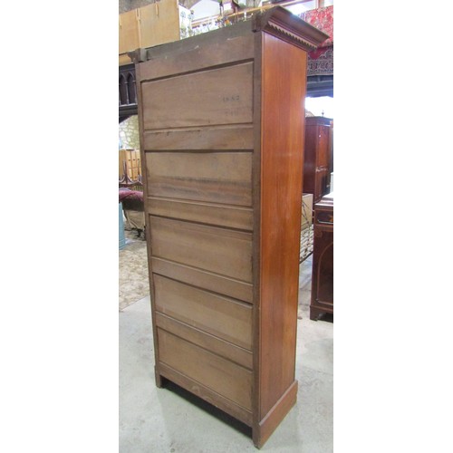 2107 - A small three piece Edwardian satin walnut bedroom suite comprising wardrobe 80 cm wide, washstand w... 