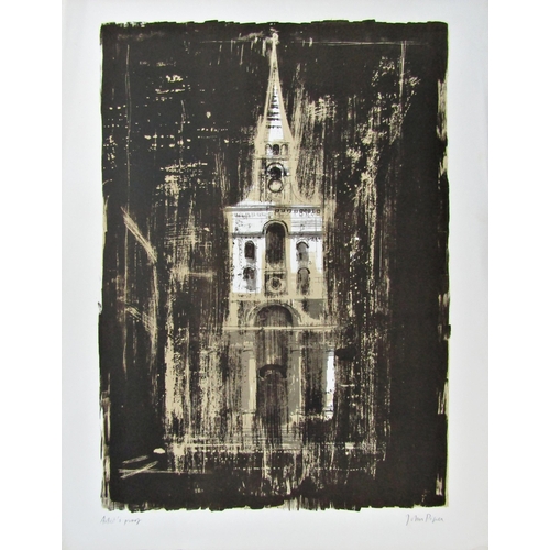 125 - JOHN PIPER C.H. (1903-1992)
'CHRIST CHURCH' SPITALFIELDS
(Levinson 142) - 1964
By Nicholas Hawsmoor,... 