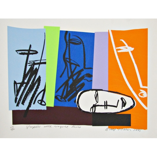 160 - BRUCE MCLEAN (b.1944)
'SPAGETTI ALLE VOGLONE TWICE'
screenprint in colours, signed, titled, numbered... 