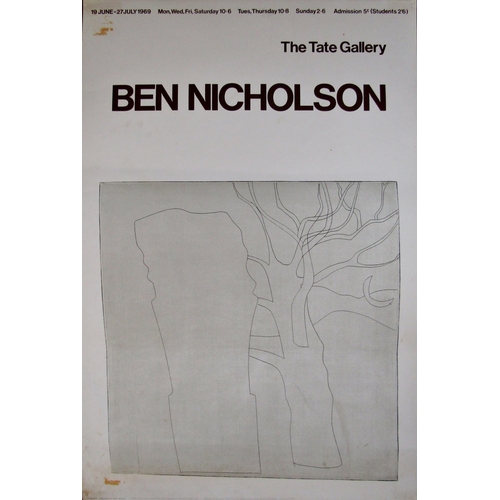 163 - BEN NICHOLSON O.M. (1894-1982)
'THE TATE GALLERY EXHIBITION, 1969' 
off set lithograph poster, repro... 