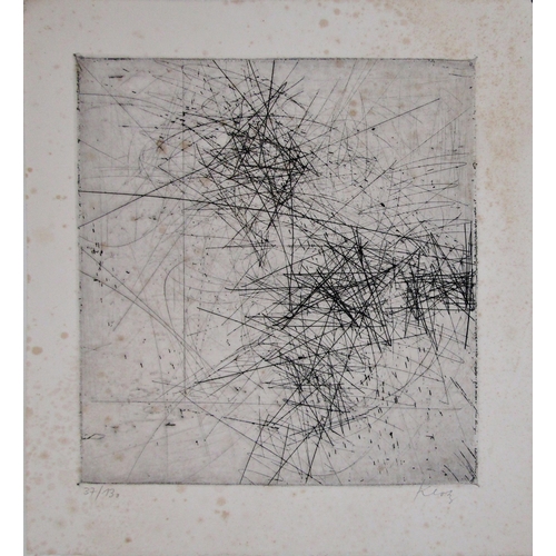 165 - LENZ KLOTZ (1925-2017)
'ABSTRACTION' probably 1974
etching on wove paper, signed and numbered in pen... 