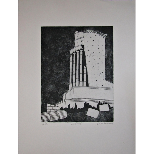 193 - JULIAN TREVELYAN (1910-1988)
'LA TURBIE'
etching and aquatint print on wove, signed, titled and numb... 