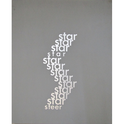 196 - IAN HAMILTON FINLAY (1925-2006)
'STAR/STEER'
1968 Screenprint, from the edition of around 400, print... 