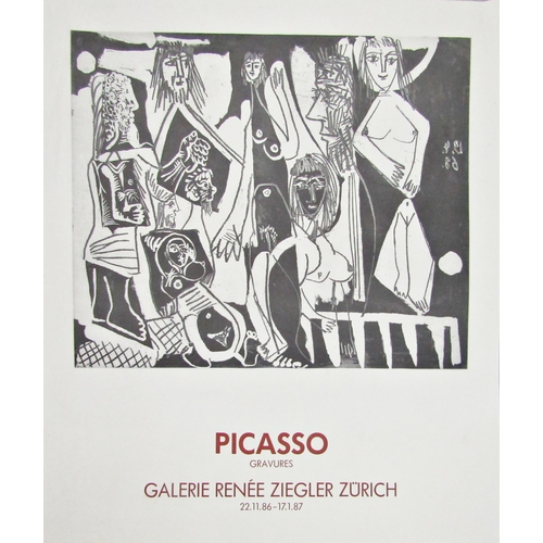 205 - AFTER PABLO PICASSO (1881-1973)
'PICASSO GRAVURES'
off-set lithographic poster for Galerie Renée Zie... 