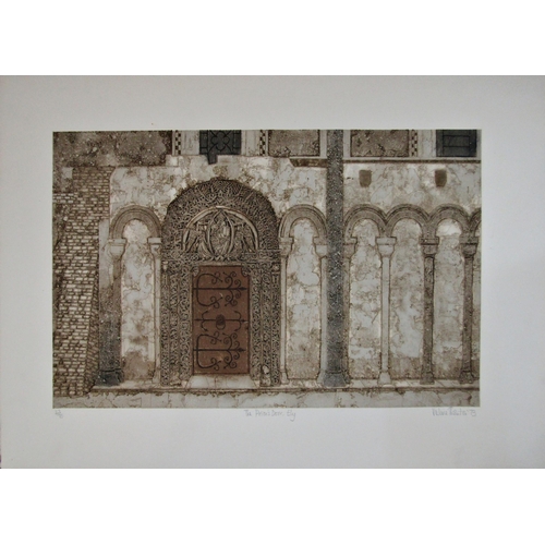 207 - VALERIE THORNTON (1931-1991)
'THE PRIORS DOOR, ELY'
etching and aquatint, signed, titled, numbered a... 