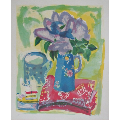 226 - CHLOE CHEESE (b.1952)
'UNTITLED'
Vase of flowers,
lithograph in colours, signed and numbered in penc... 