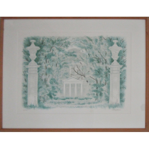 229 - DAVID GENTLEMAN (b.1930)
'THE GARDEN GATE AT INCKWORTH'
lithograph in colours, signed and numbered i... 