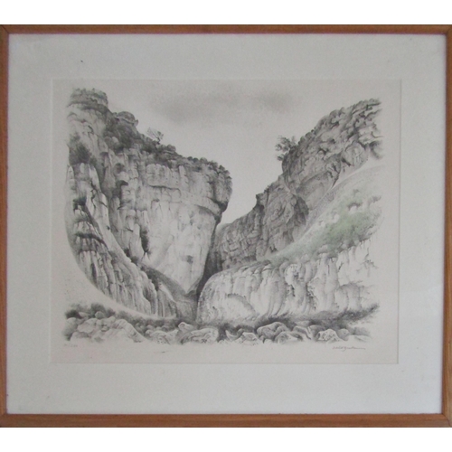 230 - DAVID GENTLEMAN (b.1930)
'GORDALE SCAR'
lithograph, signed and numbered in pencil
90/240
43cm x 55.5... 