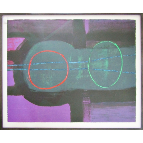 232 - WILHELMINA BARNS-GRAHAM CBE (1912-2004)
'TWO CIRCLES ON PURPLE' 1992
silkscreen on paper, unsigned
7... 