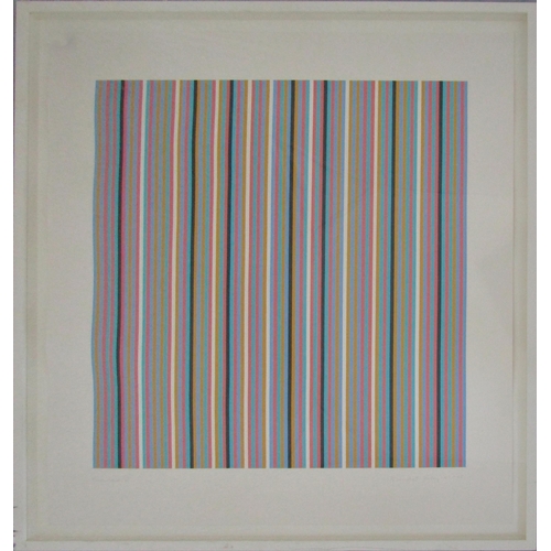 61 - BRIDGET RILEY CH, CBE (b.1931)
'BROUILLARD'
(Schubert 54)
screenprint in colours on wove paper, 1981... 