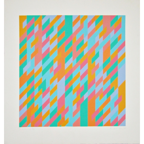 64 - BRIDGET RILEY CH, CBE (b.1931)
'TO MIDSUMMER' 1989
(Schubert 34)
screenprint in colours on wove pape... 