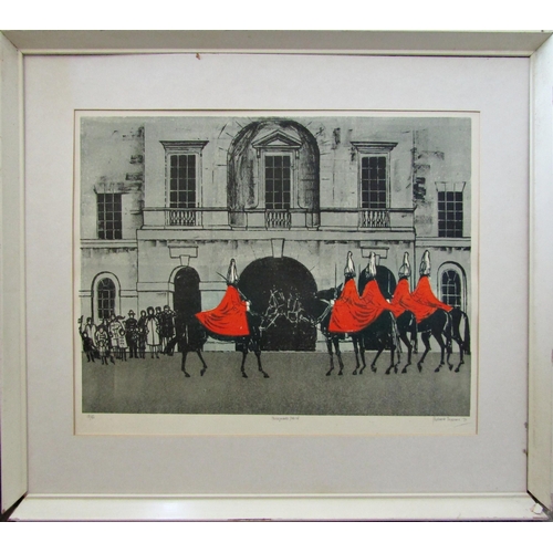 79 - ROBERT TAVENER (1920-2004)
'HORSEGUARDS NO.10'
screen-print in colours, signed, titled, numbered and... 