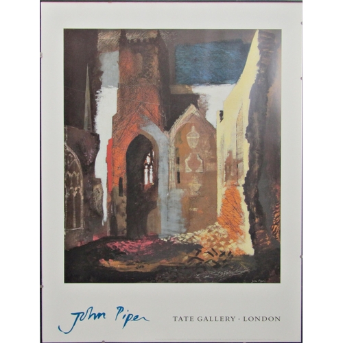 101 - AFTER JOHN PIPER
'TATE GALLERY - LONDON'
off-set lithograph exhibition poster, designed by Caroline ... 