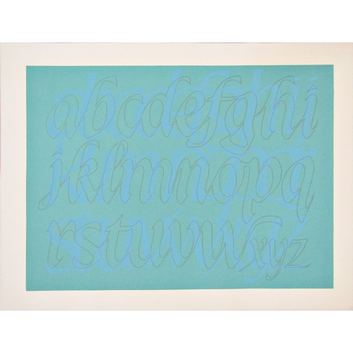 114 - DAVID KINDERSLEY MBE (1915-1995)
'ALPHABETIK SERIES no.11'
lithograph in colours, unsigned
44cm x 34... 