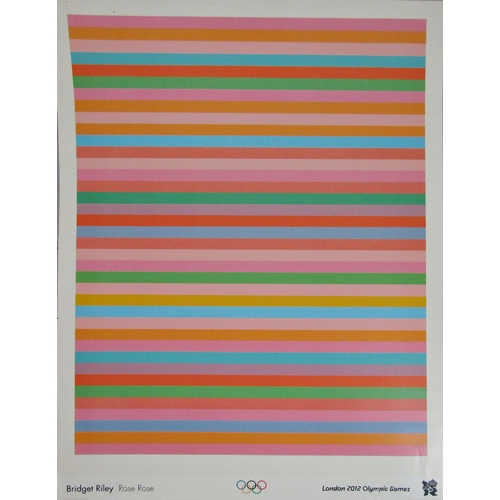 119 - BRIDGET RILEY (b.1931)
'ROSE ROSE'
off-set lithograph commemorating the London 2012 Olympic Games, u... 