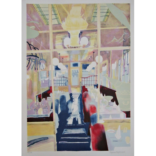 127 - GLYNN BOYD HARTE (1948-2003)
'ELENA'S RESTAURANT'
lithograph in colours, signed and numbered in penc... 