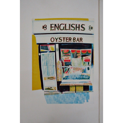 129 - GLYNN BOYD HARTE (1948-2003)
'ENGLISHS OYSTER BAR'
lithograph in colours, unsigned
75.5cm x 54.5cm