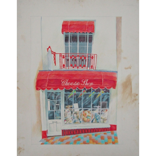 130 - GLYNN BOYD HARTE (1948-2003)
'CHEESE SHOP'
lithograph in colours, unsigned
64cm x 52cm