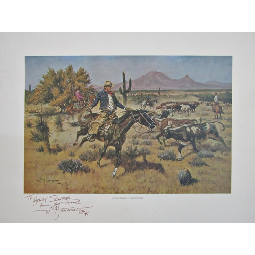 144 - JOHN HAMPTON (1918-2000)
'HOWARD MILLER AT DIAMOND BELL'
lithograph in colours, inscribed in ink 