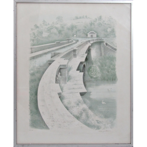 62 - DAVID GENTLEMAN (b.1930)
'DUNDAS AQUEDUCT'
lithograph in colours, signed and numbered in pencil
86/1... 