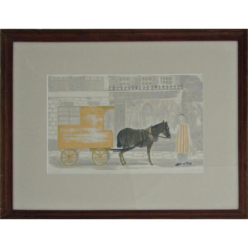 79 - JANE CUMMINGS (1917-2001)
'MILK-HO'
lithograph in colours, signed and dated 1947
22cm x 36.5cm